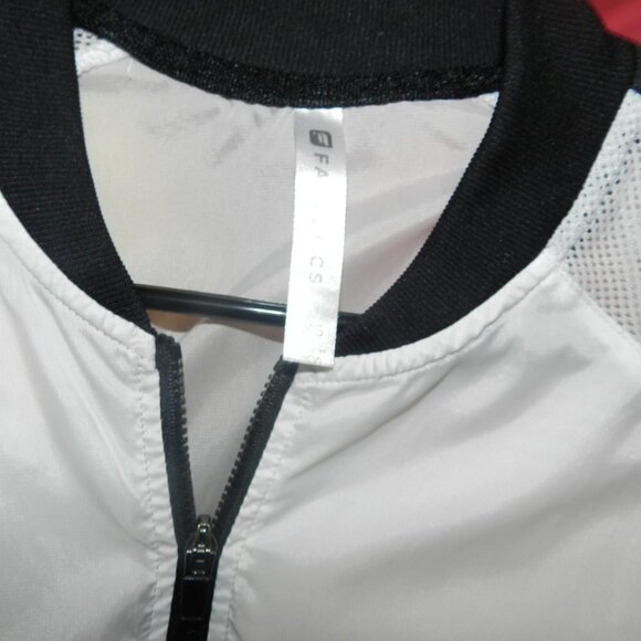 Fabletics Womens White And Black Zip Up Mesh Light Weight Atlanta Jacket Size XS - Picture 9 of 10